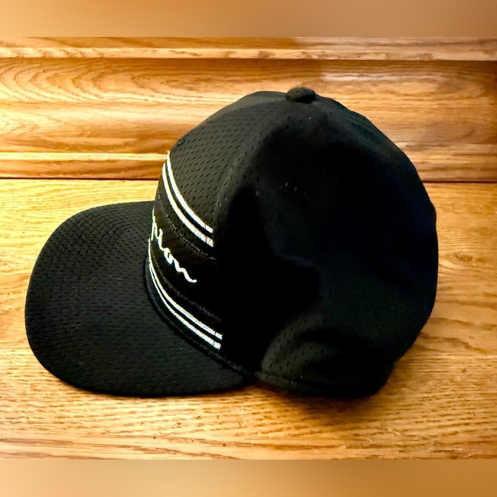 Champion Black and White Logo Cap Fitted Rare! Breathable mesh! - Picture 2 of 8